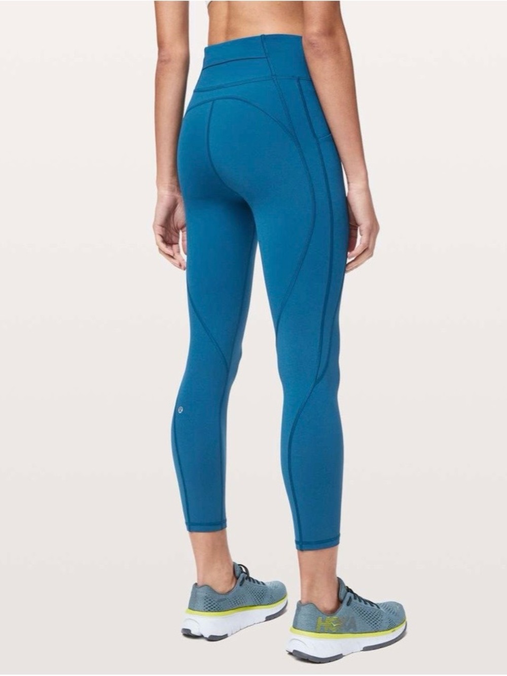Lululemon Time to Sweat Tight 25” Crop Leggings Stretch Deep Marine Blue Size 4